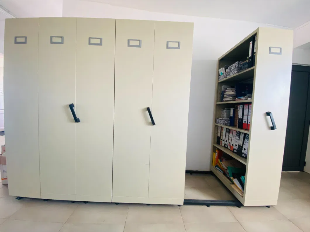 Metal Display School Library Mobile File Compactor Office Furniture Archive Shelving System Movable Shelf