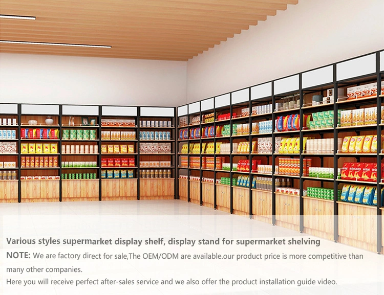 Supermarket Wooden Shelf Wine Racks Storage Commercial Display Rack