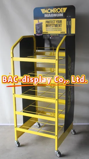 Custom Design Baby Care Products Metal Advertising Flooring Display Shelf